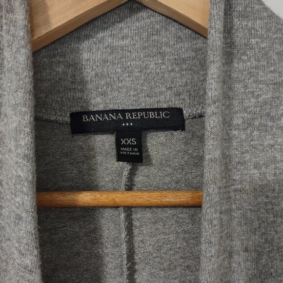 Banana Republic Midi Longline Knit Duster Gray XXS - Picture 3 of 4